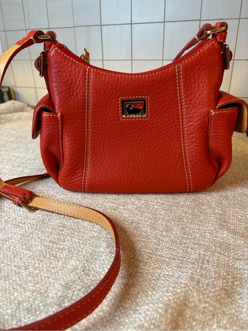 Dooney & Bourke Pebbled Leather Crossbody with Gold-Tone Hardware